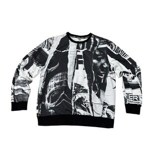 Paper Planes Men's AOP All Over Print "Motherland" Crewneck Sweatshirt LG 22x28